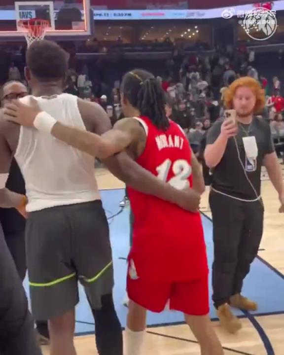 狼王&槍王惺惺相惜！華子賽后與莫蘭特相互致意！