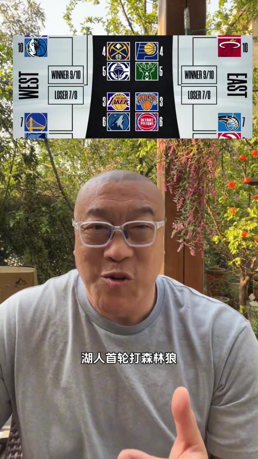 湖人打森林狼！馬?。褐灰獤|契奇像上賽季打戈貝爾那樣就行